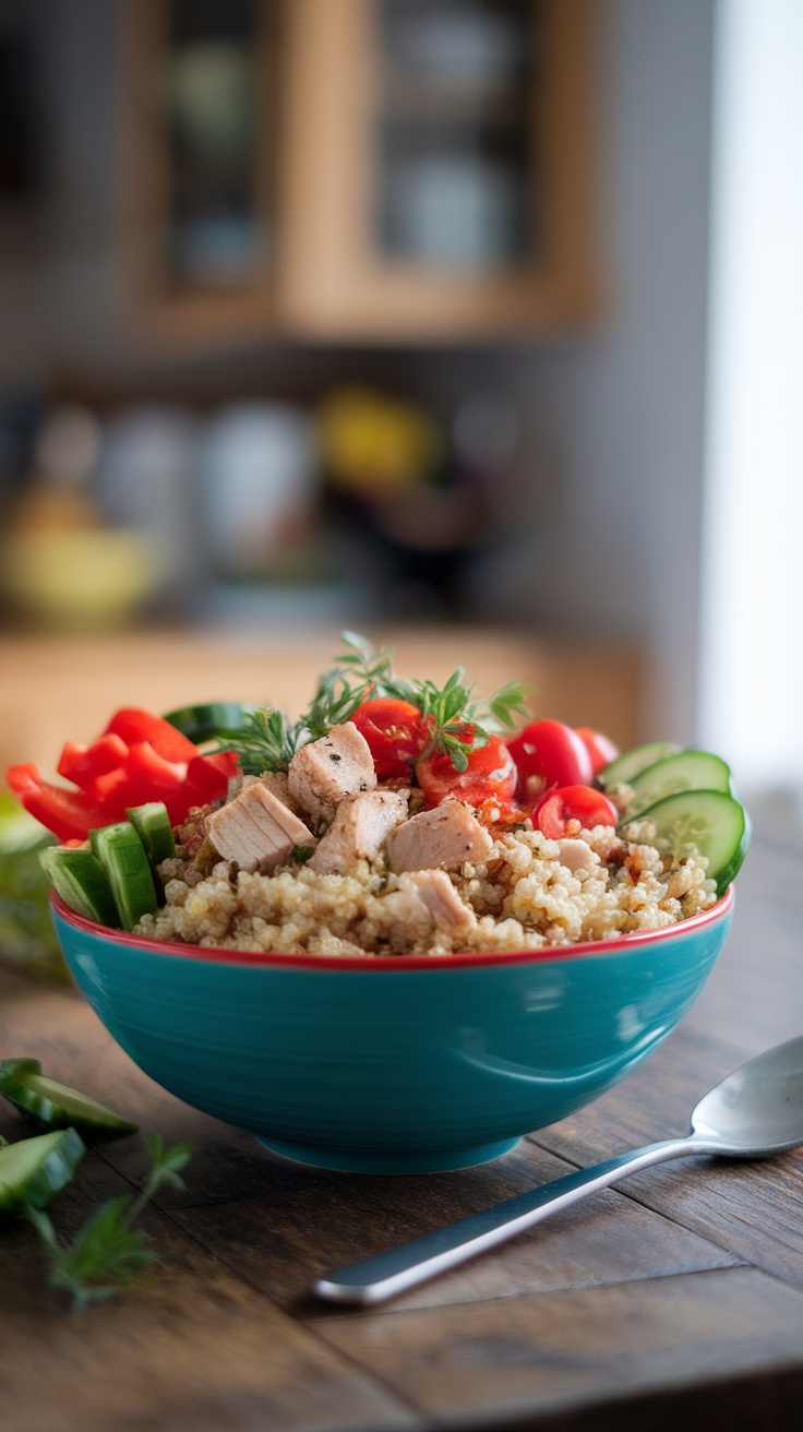 Savory High-Protein Chicken and Quinoa Bowl