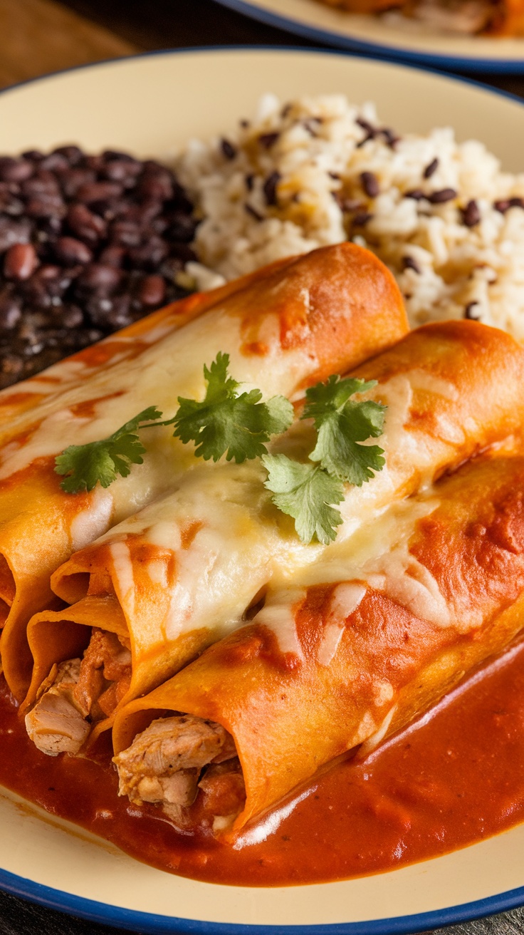 Zesty Chicken Enchiladas with Homemade Sauce