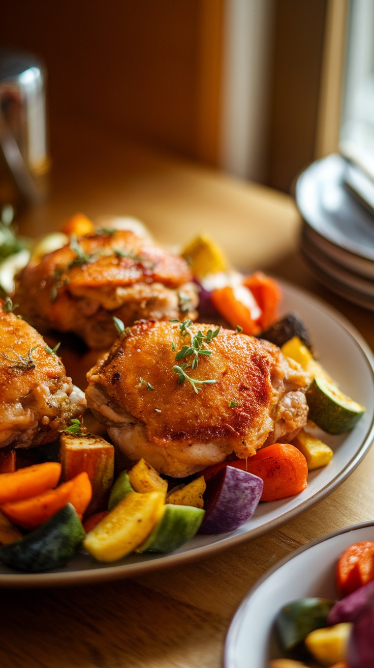 Crispy Air Fryer Chicken Thighs Dinner Recipe