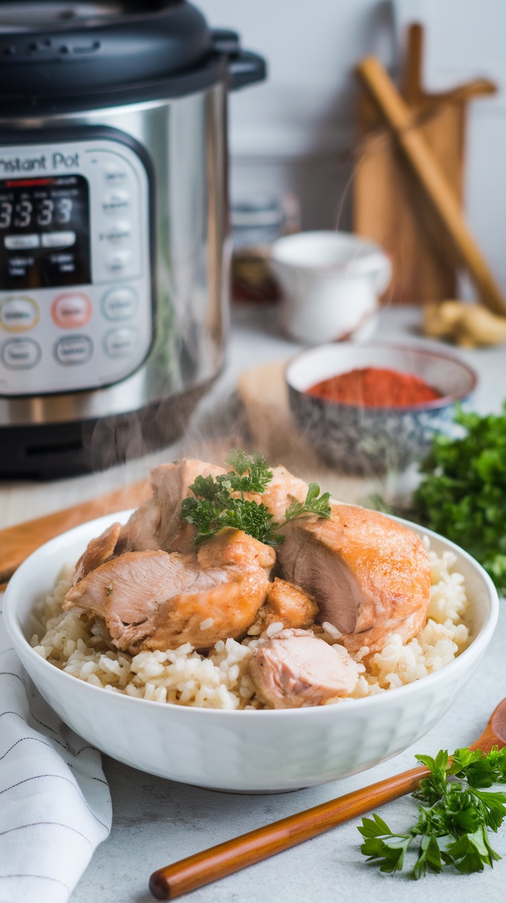 Flavorful Instant Pot Chicken and Rice Dinner Recipe