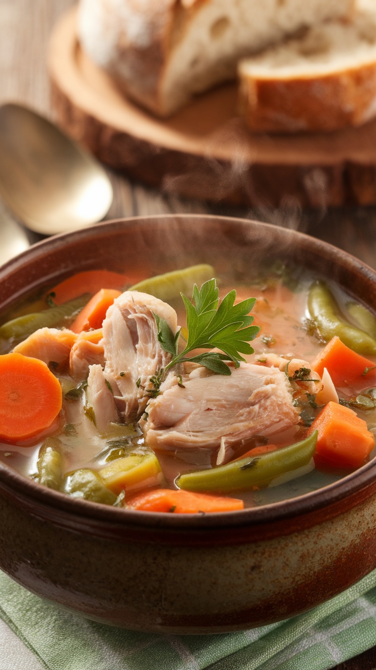 Savory Vegetable and Chicken Soup Recipe