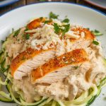 Savory Keto Chicken Alfredo with Zoodles